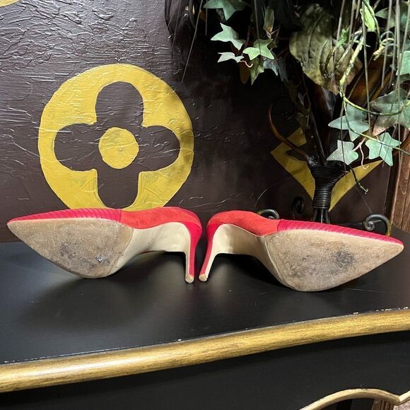 Zaya by Zendaya Sexy Red Faux Leather Pumps Size 7 - Picture 5 of 5